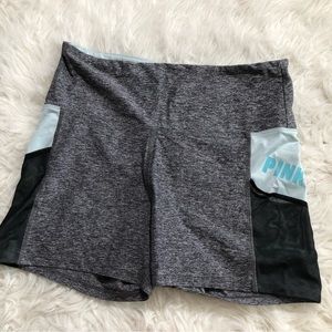 Pink Victoria’s Secret Ultimate workout shorts Size large gray grey blue running